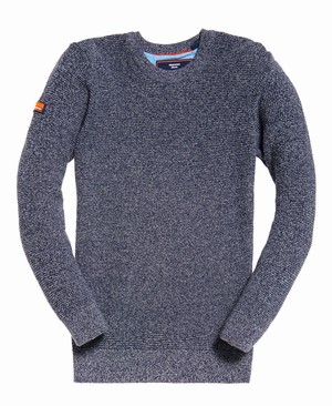 Superdry Stadium Crew Neck Férfi Ugró Kék | OGHIN2708